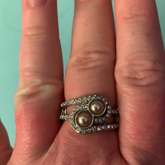 Adjustable pearl ring - Picture 4 of 4